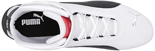 PUMA Women's BMW MMS R-CAT MID Sneaker, White Black, 5.5